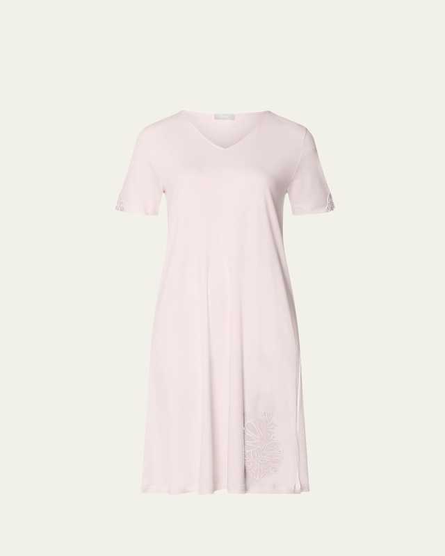 Belina Embroidered-Inset Cotton Nightgown